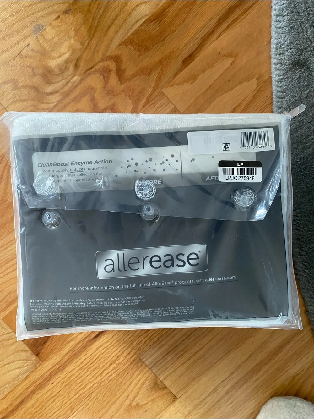 Allerease Quilted Luxury Fitted Mattress Protector in White